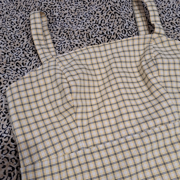 🌈HOLLISTER PASTEL YELLOW PLAID MINI DRESS-S - Picture 2 of 9